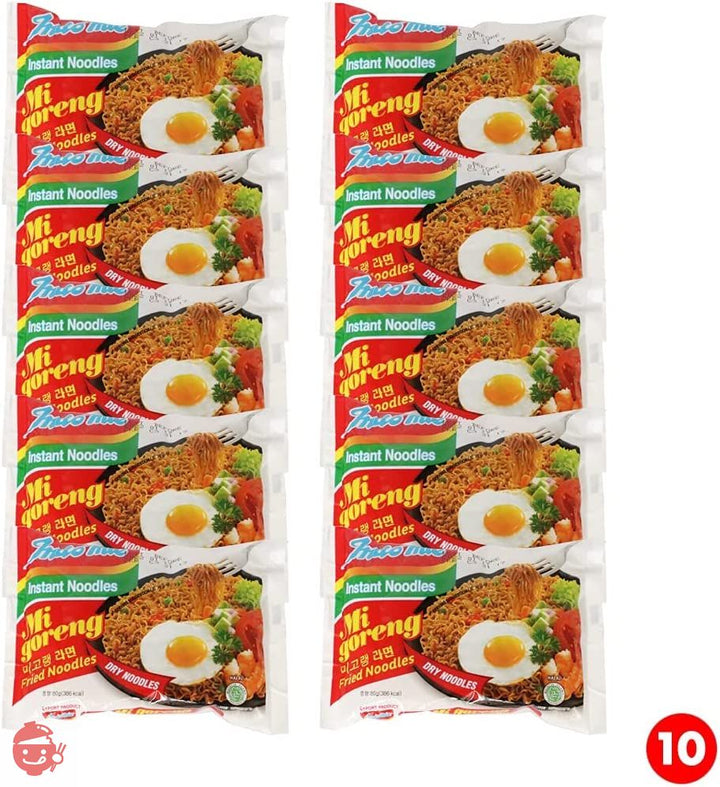 南洋元 インドミー ミーゴレン 10袋セット (インドネシア風焼ソバ) (HALAL ハラル 認定 商品)の画像