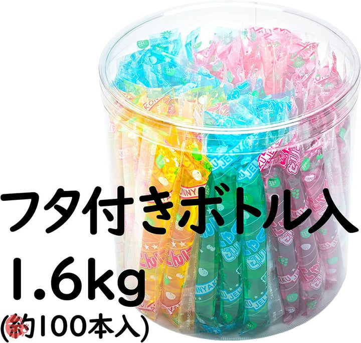 吉松 共親製菓 こんにゃくゼリー 5種アソート ボトル入り ( 1.6kg / 約100個入 / 強度対策済 ) 業務用 駄菓子 ゼリー 詰め合わせ ( まいガム工房 )の画像