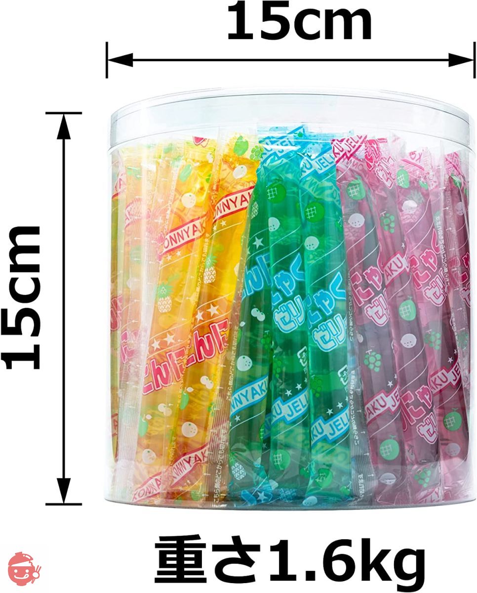 吉松 共親製菓 こんにゃくゼリー 5種アソート ボトル入り ( 1.6kg / 約100個入 / 強度対策済 ) 業務用 駄菓子 ゼリー 詰め合わせ ( まいガム工房 )の画像