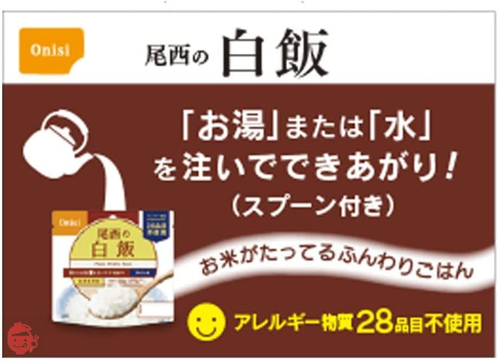 尾西食品 アルファ米 白飯 100g×10個の画像