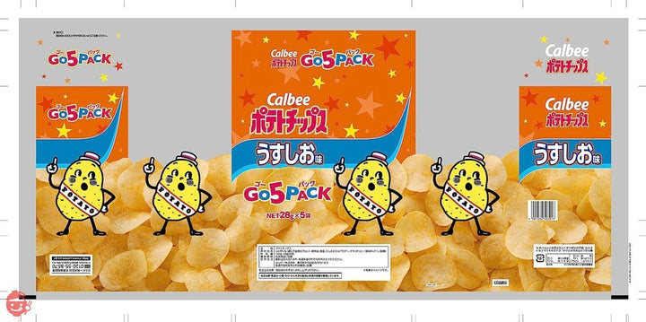 カルビー ポテトチップス うすしお味 ゴー5パック (28g×5袋)×8袋の画像