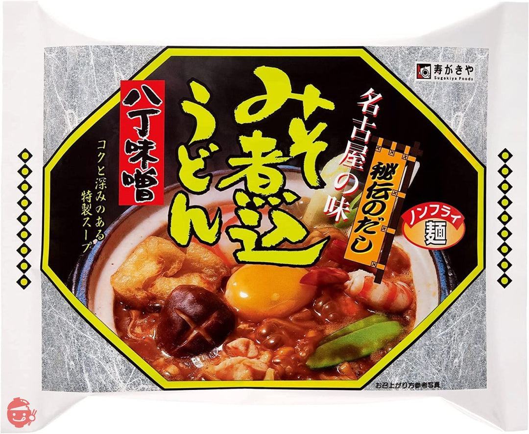 寿がきや 即席八丁味噌煮込うどん 114g×12個の画像