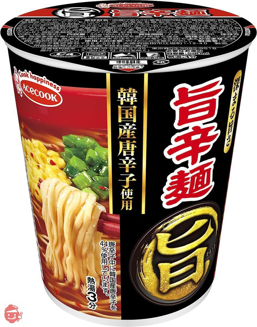 エースコック まる旨 旨辛麺 56g×12個の画像