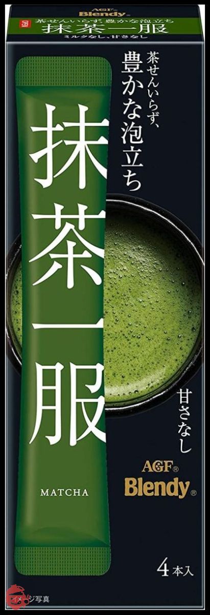 AGF ブレンディ 抹茶一服 ミルクなし 4本 ×6箱 【 粉末 抹茶 】 【 無糖 】 7.5グラム (x 24)の画像