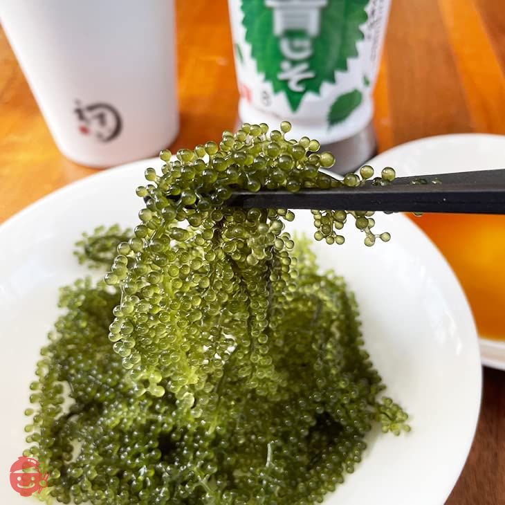 海ぶどう 塩漬けなので賞味期限が長くて便利 水に戻せば5倍に膨らむ大容量 でも新鮮でビックリ 味で勝負 ご当地グルメ 常温 m02 (6パック(12食入))の画像