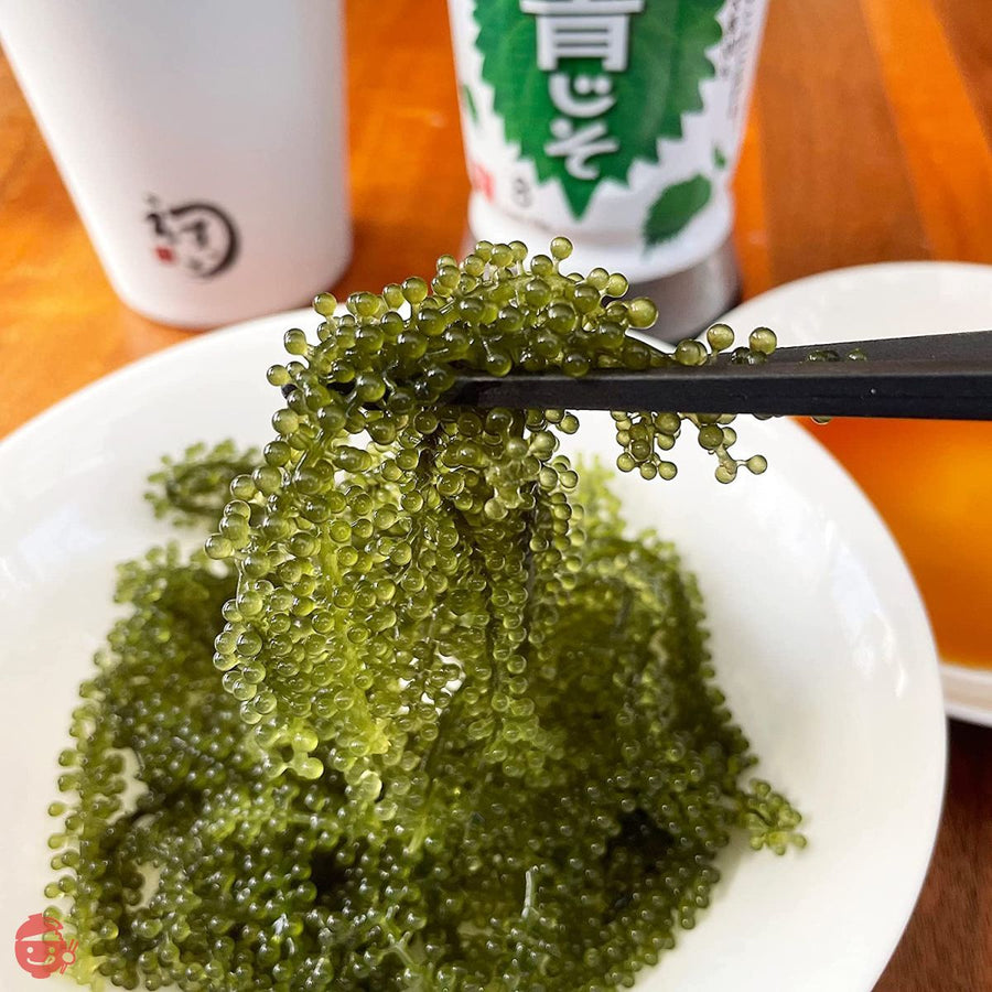 海ぶどう 塩漬けなので賞味期限が長くて便利 水に戻せば5倍に膨らむ大容量 でも新鮮でビックリ 味で勝負 ご当地グルメ 常温 m02 (4パック(8食入))の画像