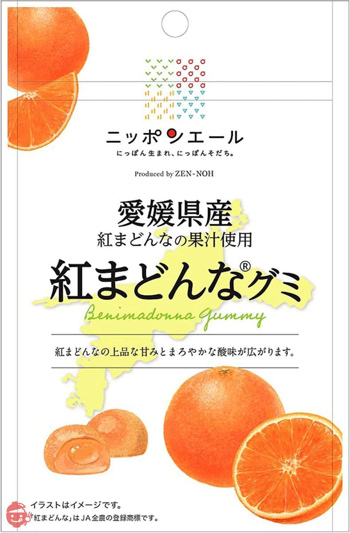 全農 愛媛県産紅まどんなグミ 40g×10袋の画像