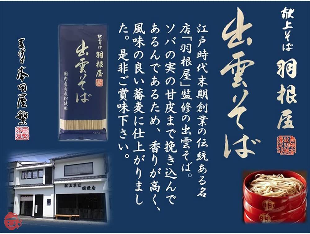 本田商店 献上そば 羽根屋 出雲そば 180g×10袋の画像
