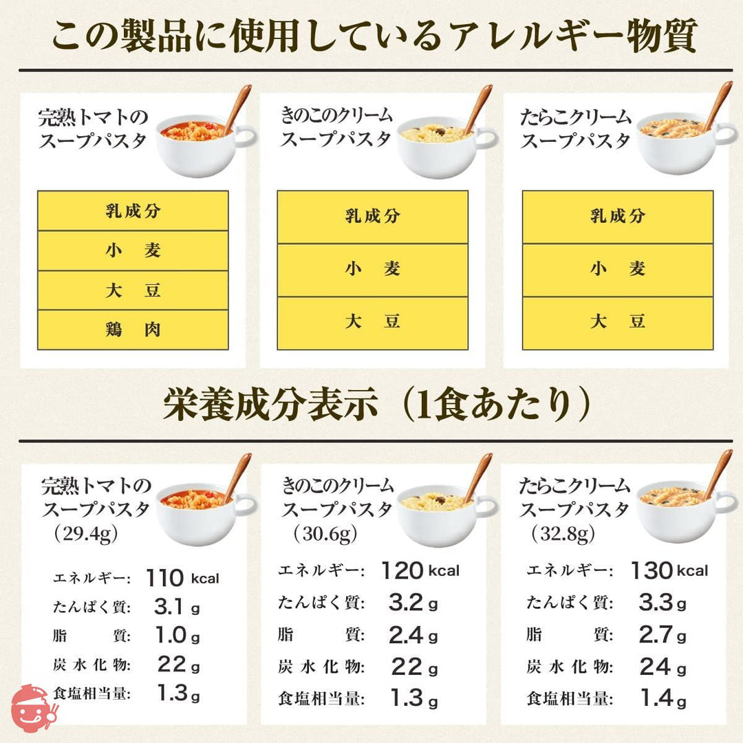 味の素 クノール スープ DELI バラエティボックス 18袋入 トマト/きのこ/たらこ (カップスープ スープ パスタ 食品 まとめ買い)の画像