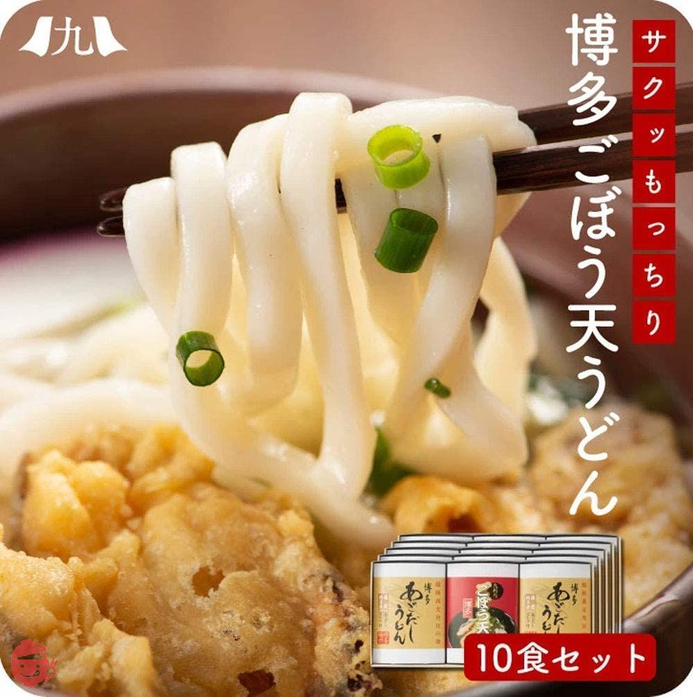 松原正商店 博多ごぼう天うどん 10人前(2人前セット×5) つゆ付き あごだし うどんセット お土産 ギフト 贈答用の画像