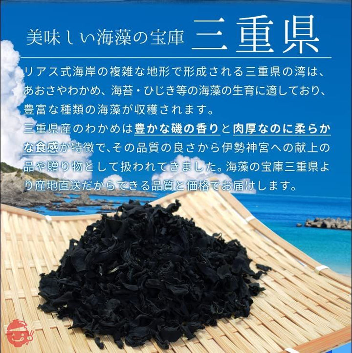カット わかめ 100g 三重県 伊勢志摩産 乾燥 ワカメ 国産 チャック付袋入り 無添加 配送の画像