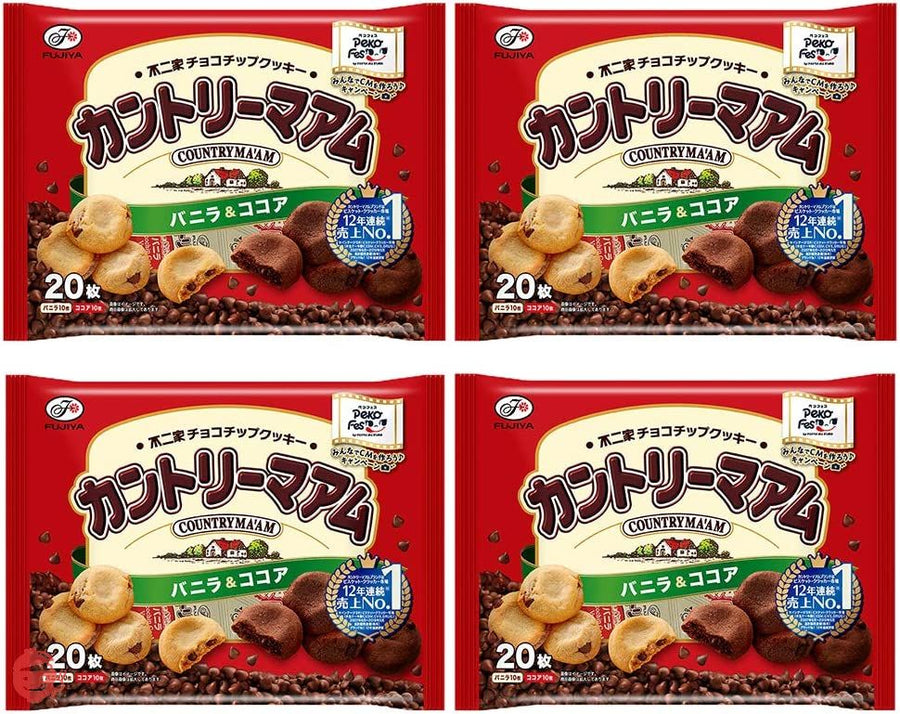 不二家 カントリーマアム(バニラ&ココア) 19枚×4個の画像