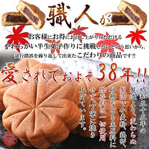 天然生活 お徳用 ふんわりもみじ饅頭 こしあん(10個×3袋)の画像