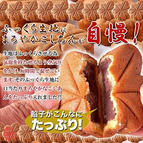 天然生活 お徳用 ふんわりもみじ饅頭 こしあん(10個×3袋)の画像