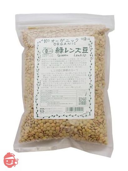 有機緑レンズ豆 500gの画像