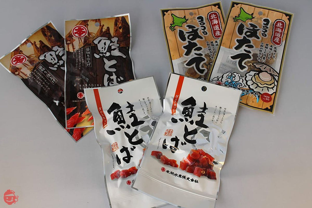 丸本本間水産 特選 珍味セット ( 鮭とば ダイス×2 / 鮭とば 笹切り×2 / コロコロほたて×2 計6パック ) おつまみ ギフトの画像