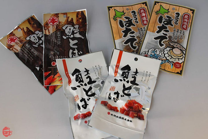 丸本本間水産 特選 珍味セット ( 鮭とば ダイス×2 / 鮭とば 笹切り×2 / コロコロほたて×2 計6パック ) おつまみ ギフトの画像