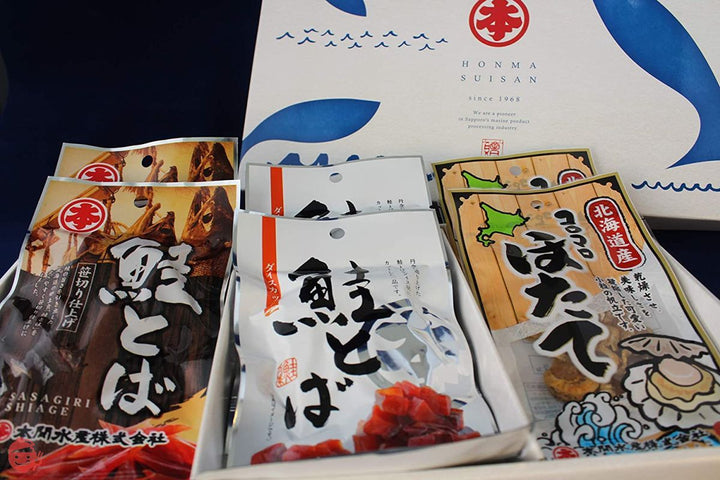 丸本本間水産 特選 珍味セット ( 鮭とば ダイス×2 / 鮭とば 笹切り×2 / コロコロほたて×2 計6パック ) おつまみ ギフトの画像