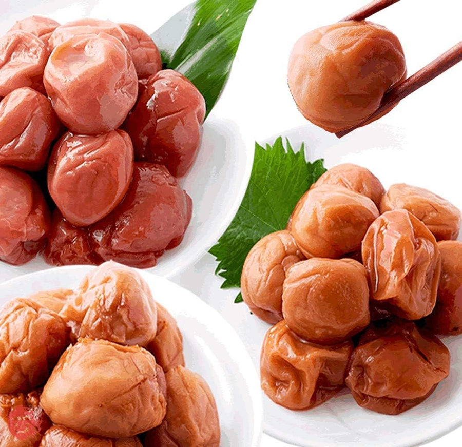 梅干し うめぼし 紀州南高梅 人気の【3種食べ比べ】セット しそ漬け はちみつ漬け まろやか漬け わけあり つぶれ梅 和歌山県産 【900g】(300g×3種)の画像