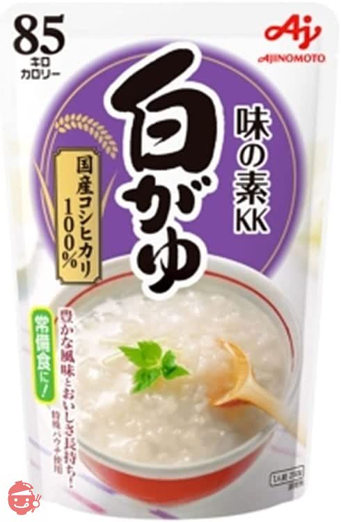 味の素KK おかゆ 白がゆ250g、玉子がゆ250g、小豆がゆ250g、梅がゆ250g、紅鮭がゆ250g 【5種アソート】 各1個セットの画像