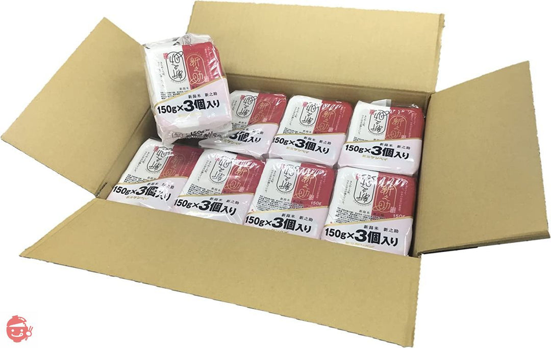 新潟ケンベイ 新潟県産新之助ごはん 150g×3×8入 パックごはん 24 食の画像