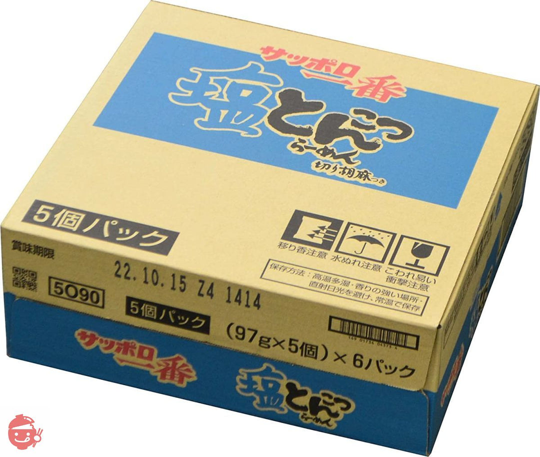 サッポロ一番 塩とんこつラーメン 5個パック(97g×5) ×6個の画像