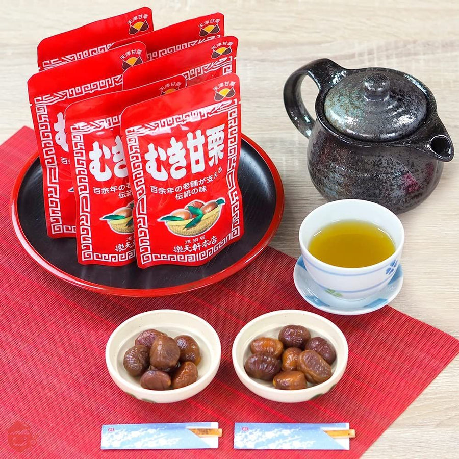 楽天軒 むき甘栗 【5月31日まで訳アリ特別価格!】 天津甘栗 食べやすいレトルトパック 創業120年の老舗 伝統の技 (12袋セット)の画像