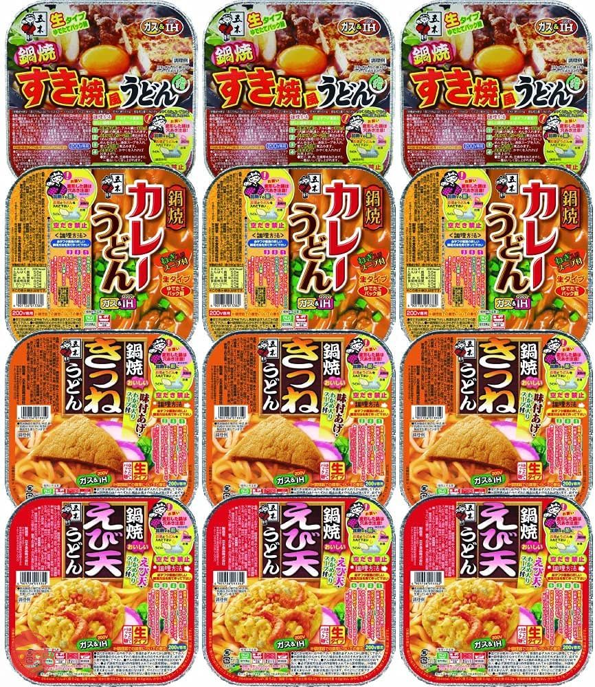 五月食品锅烧乌冬面4 种x 各3 套（虾天妇罗/狐狸/咖喱/寿喜烧各3 种