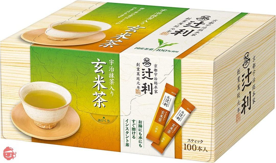 辻利 インスタント 宇治抹茶入り玄米茶 100Pの画像