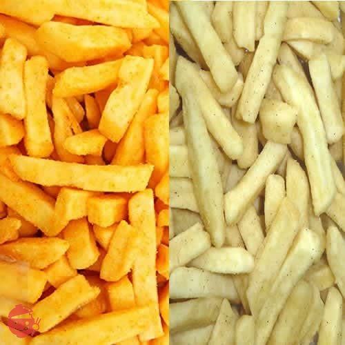 大地の生菓 濃い味 フライドポテト 明太子味&ガーリック味のセット 230g 超濃厚フレーバー 大人のお菓子 おつまみ 詰め合わせの画像