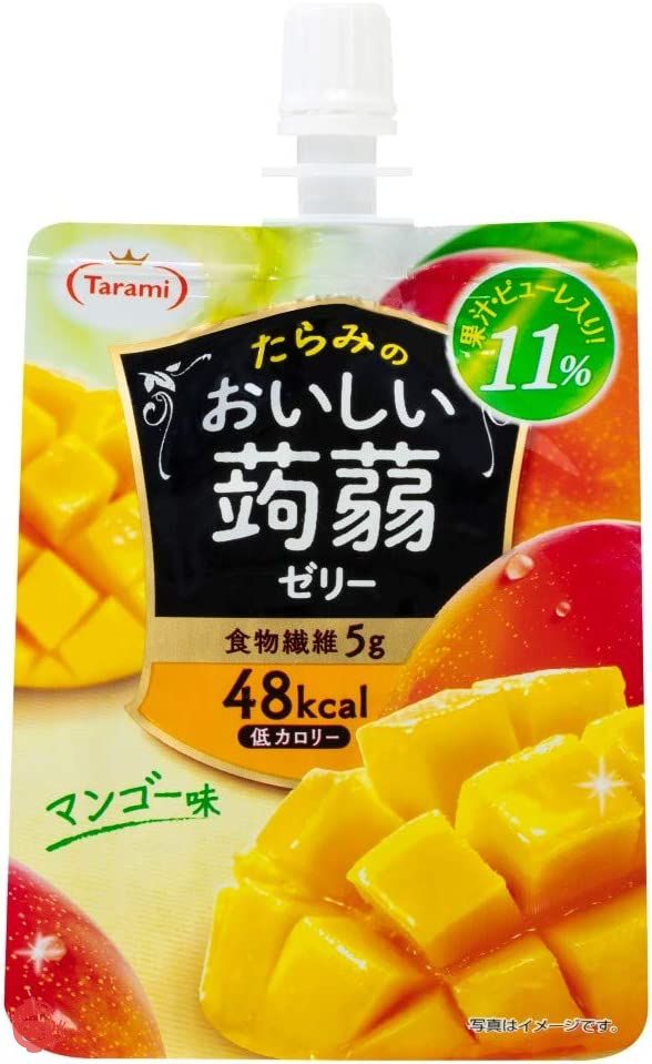 たらみ おいしい蒟蒻ゼリー マンゴー味 150g×6個の画像