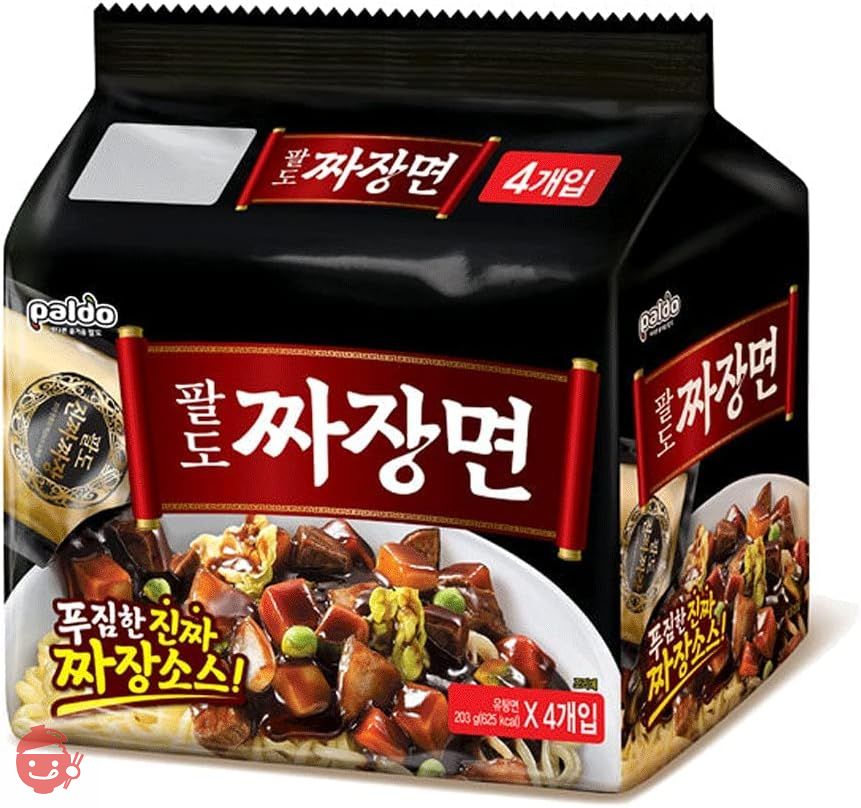 PALDO ジャージャー麺 4個入り, 韓国ラーメン 4個入り, 八道 ジャージャー麺 4個入りの画像