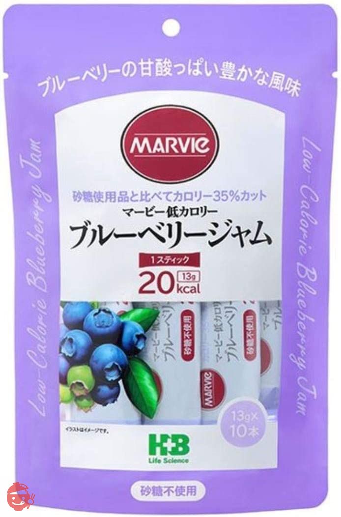 【セット品】マービー 低カロリージャム 3種セット(ストロベリー・マーマレード・ブルーベリー)各1袋の画像