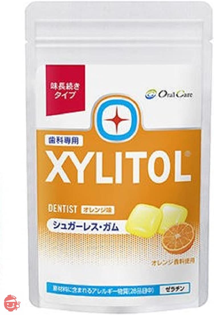 オーラルケア キシリトールガム ラミチャック 味長続きオレンジの画像