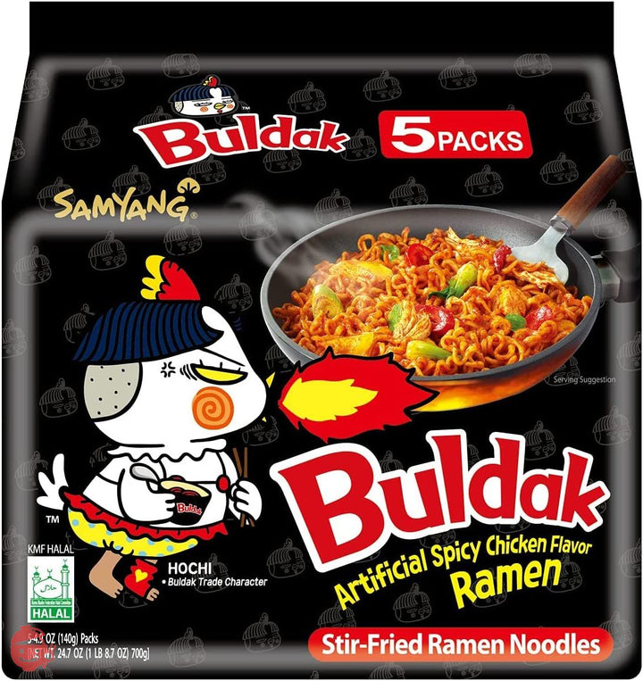 三養 ブルダッ炒め麺 激辛 140g×5個入 HALALの画像