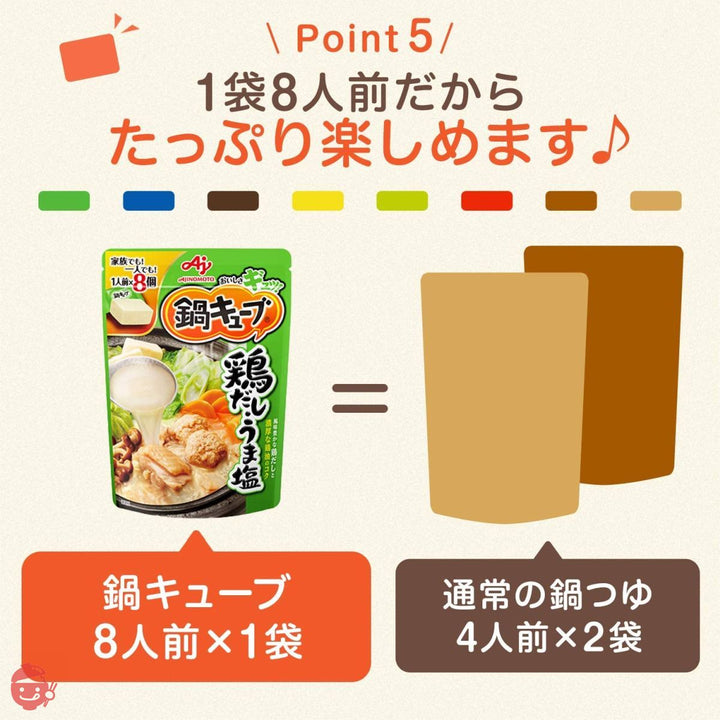 味の素 鍋キューブ 鶏だし・うま塩 58g×3個の画像