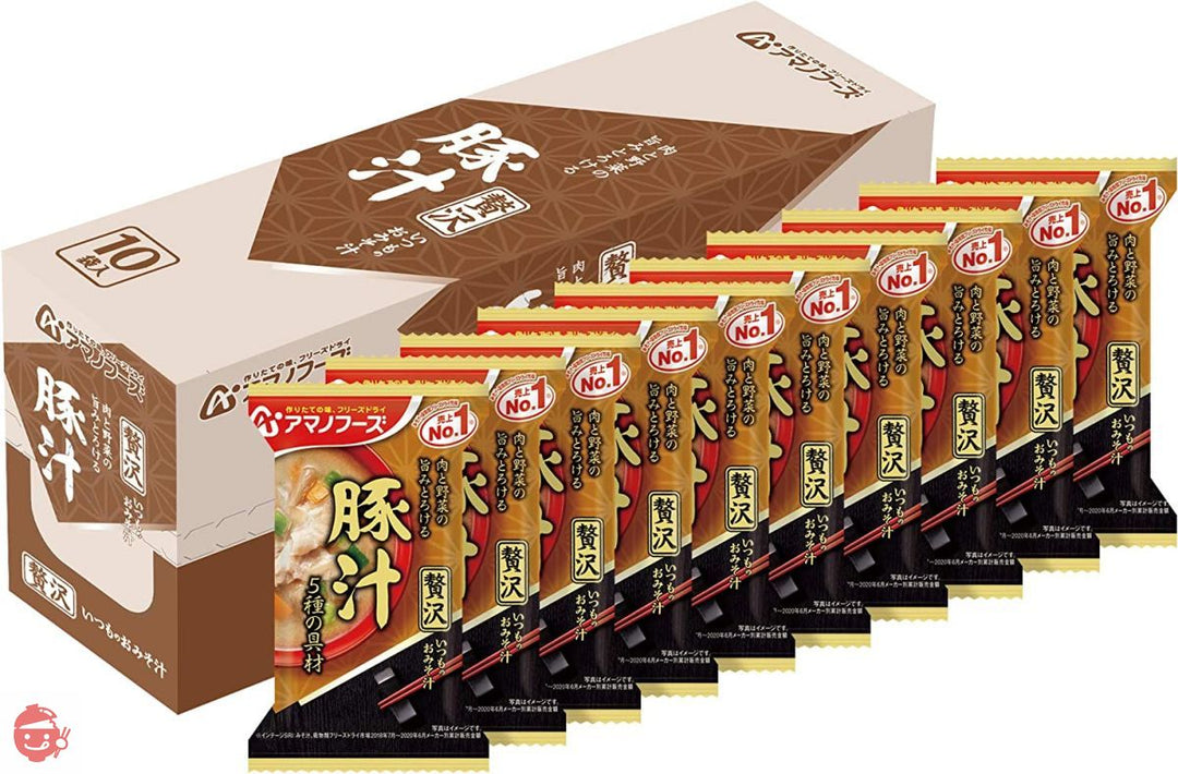 アマノフーズ いつものおみそ汁 贅沢豚汁125g (12.5g×10食)の画像