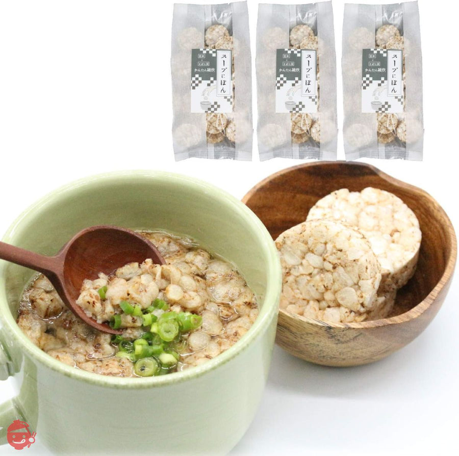 信州いいものラボ スープにぽん 3袋 約30食分 1食24キロカロリー 低カロリー 雑炊 おかゆ〔熱いスープに入れて食べるそばと玄米のお手軽雑炊〕の画像