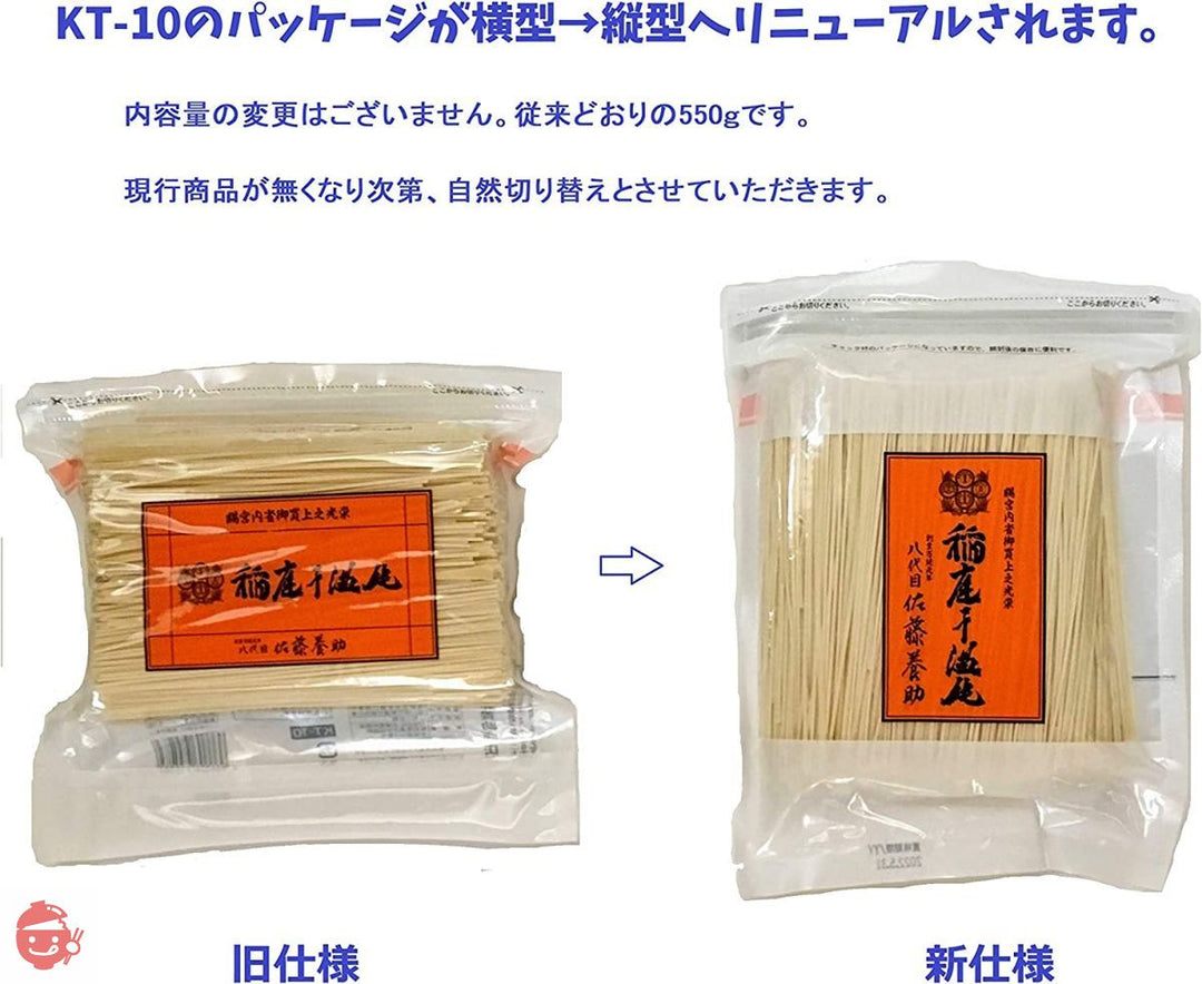 稲庭うどん 八代目佐藤養助 稲庭干饂飩切り落し550g KT-10 3個セットの画像