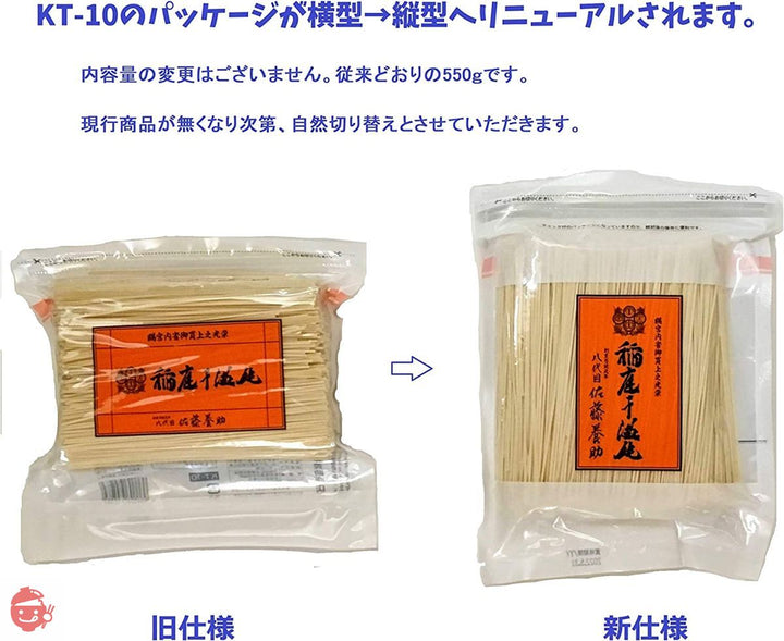 稲庭うどん 八代目佐藤養助 稲庭干饂飩切り落し550g KT-10 3個セットの画像
