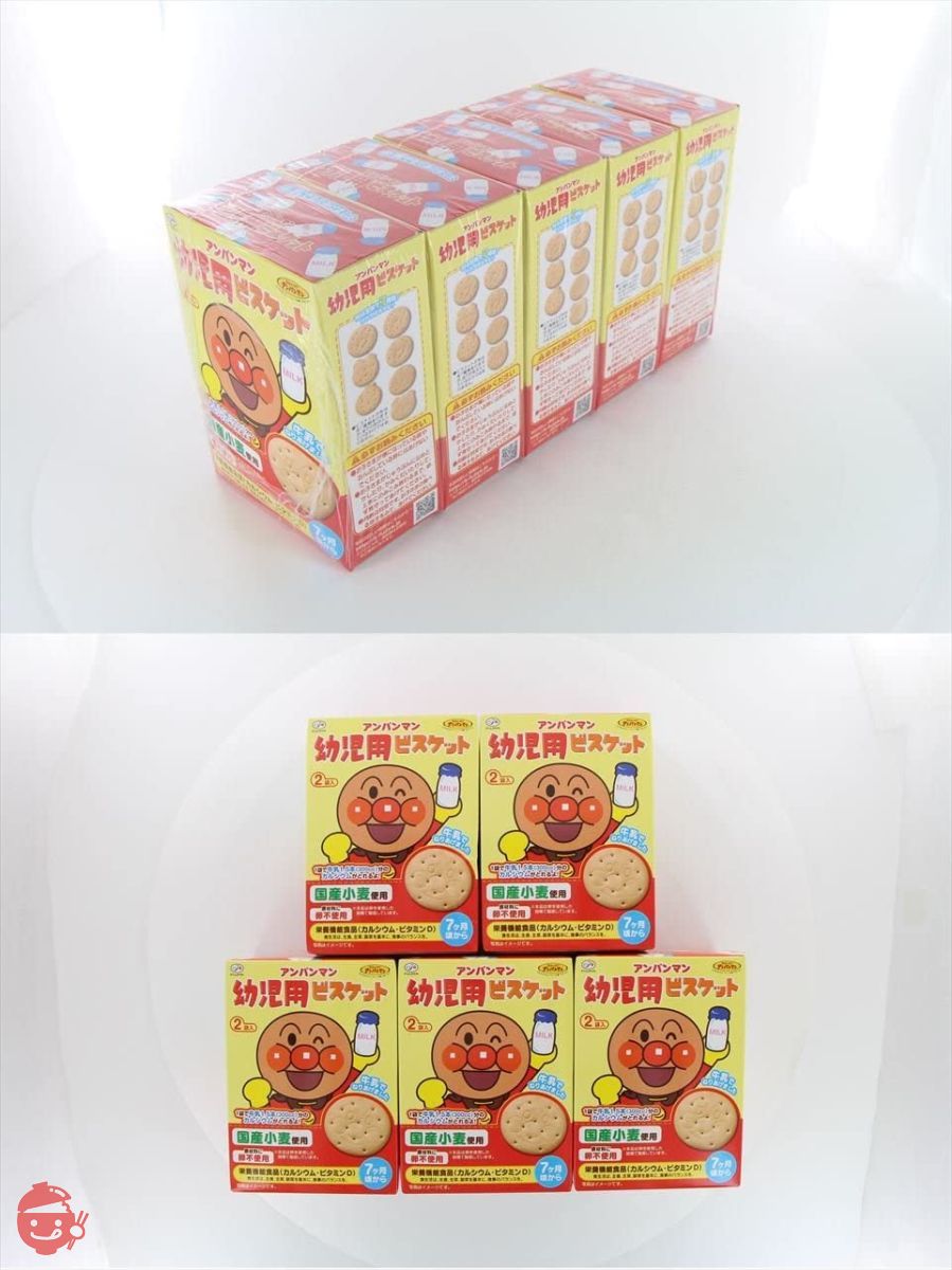 不二家 84gアンパンマン幼児用ビスケット 84g×5箱の画像