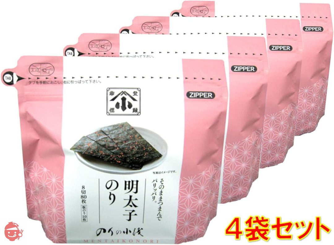【4袋セット】明太子のり 8切80枚入 × 4袋の画像