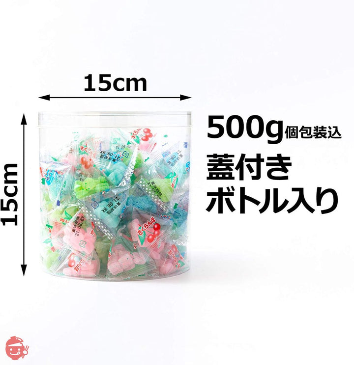 吉松 さくらんぼ餅 3種アソート ボトル入り ( 500g / 約66個入 ) 業務用 個包装 駄菓子 テトラパック ( まいガム工房 )の画像