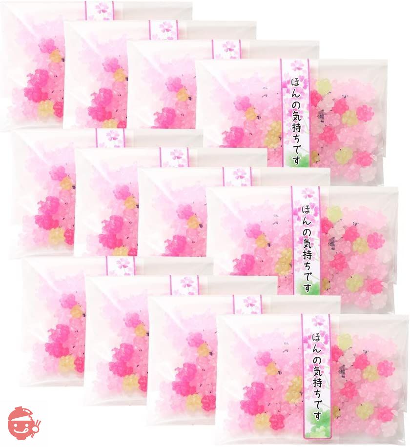 ふみこ農園 退職のお礼やプチギフトに使える メッセージ入り金平糖(こんぺいとう)30g 12セット さくら草(ほんの気持ちです)の画像