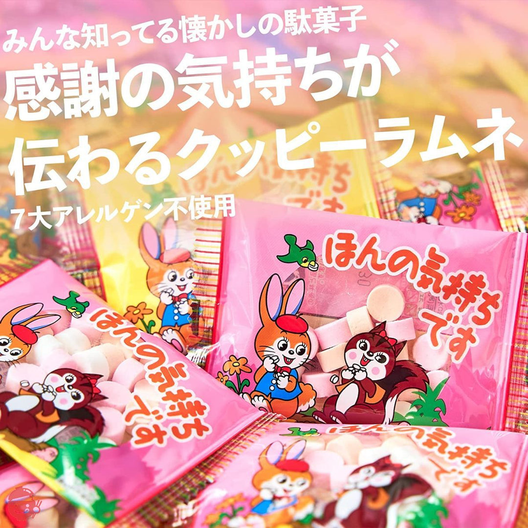 吉松 感謝の気持ちが伝わる ほんの気持ちです クッピーラムネ カクダイ製菓 (約50個入り / 500g 個包装) 退職 お菓子 プチギフト 業務用 駄菓子 メッセージ お礼 (まいガム工房)の画像