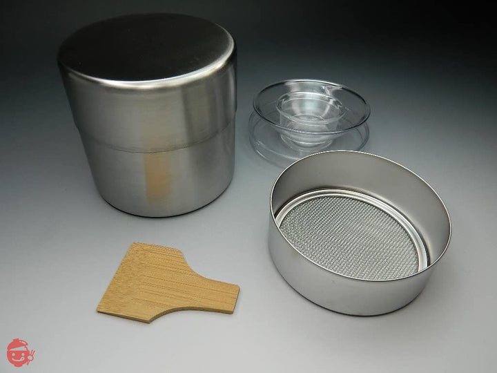 抹茶篩缶セット 大 日本製(新潟県三条産) 上物 上合つき 水屋道具 茶道具の画像
