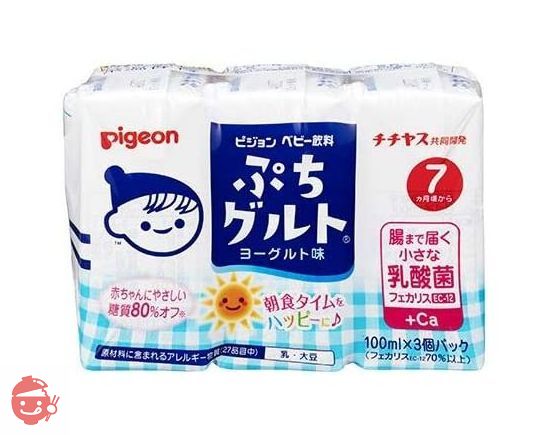 ピジョン ぷちグルト ヨーグルト味 乳酸菌配合 100ml×3個パック×4個の画像