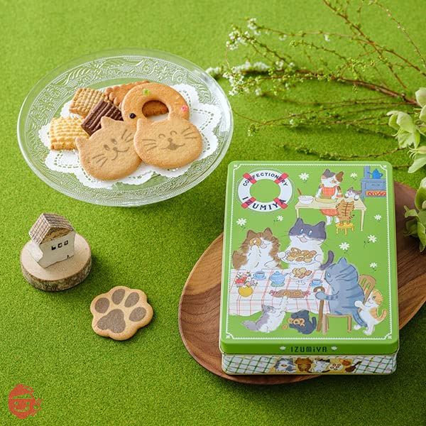 泉屋東京店 クッキー詰合せ ねこ缶「365日クッキーがつづる幸せ」 1缶(個包装20袋入) NEKO-22の画像