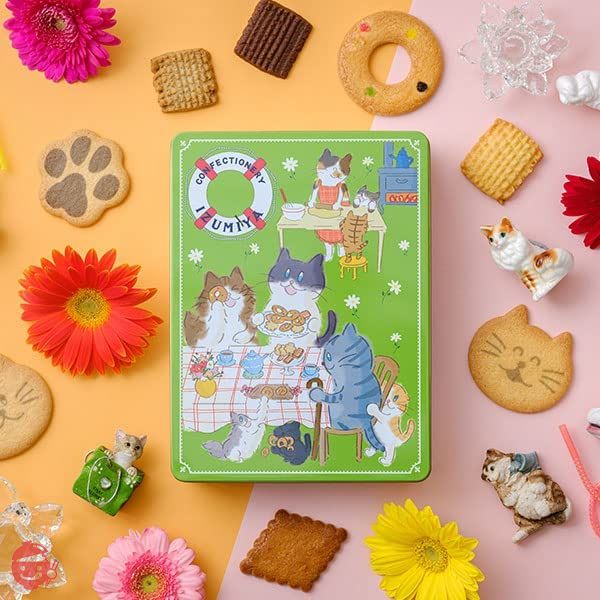 泉屋東京店 クッキー詰合せ ねこ缶「365日クッキーがつづる幸せ」 1缶(個包装20袋入) NEKO-22の画像