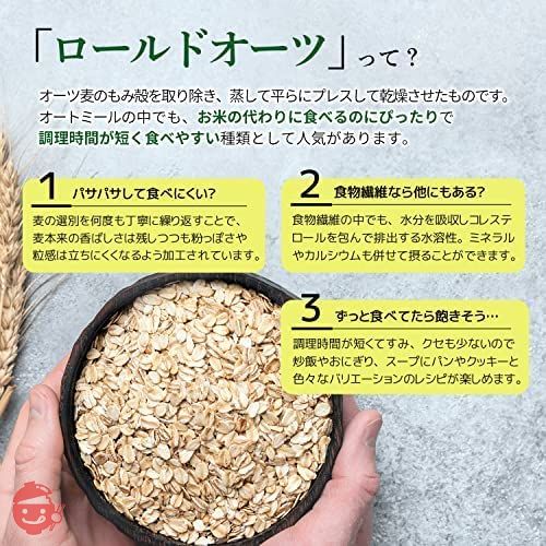 勅使川原精麦所 オートミール ロールドオーツ 500g×2袋の画像